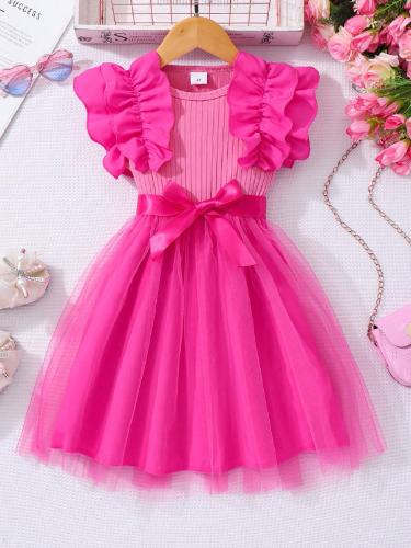 VESTIDO DE NIÑA COLOR ROSADO TALLA 5 AÑOS 0006093