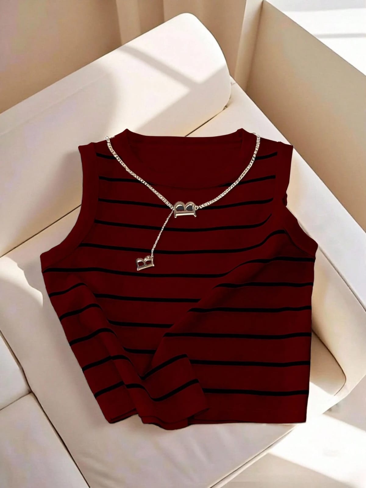 CAMISETA DE TIRANTES CON ESTAMPADO DE RAYAS