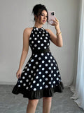 VESTIDO DE MUJER CON ESTAMPADO DE LUNARES