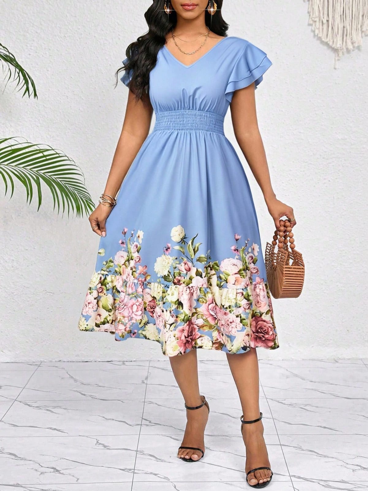 VESTIDO DE MUJER CON ESTAMPADO FLORAL