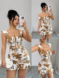 VESTIDO DE MUJER AJUSTADO CON ESTAMPADO FLORAL