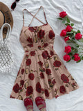 VESTIDO CORTO DE TIRANTES DE MUJER