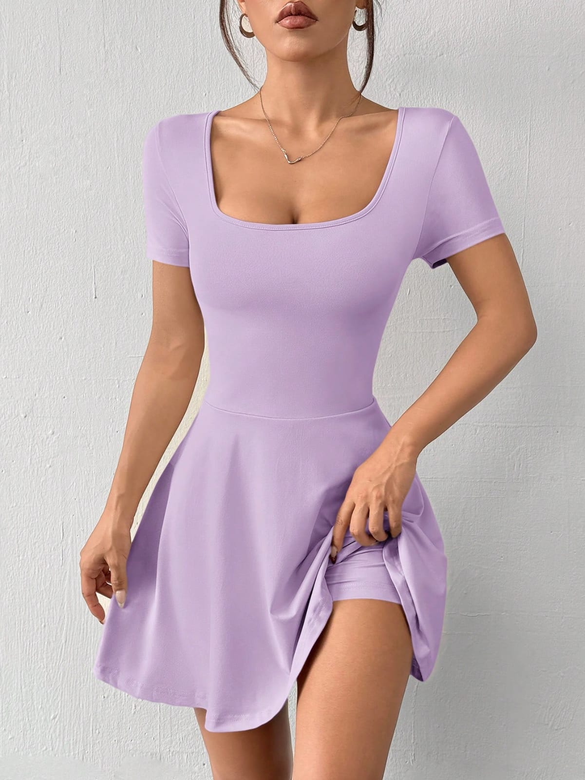 VESTIDO DE MUJER MANGA CORTA