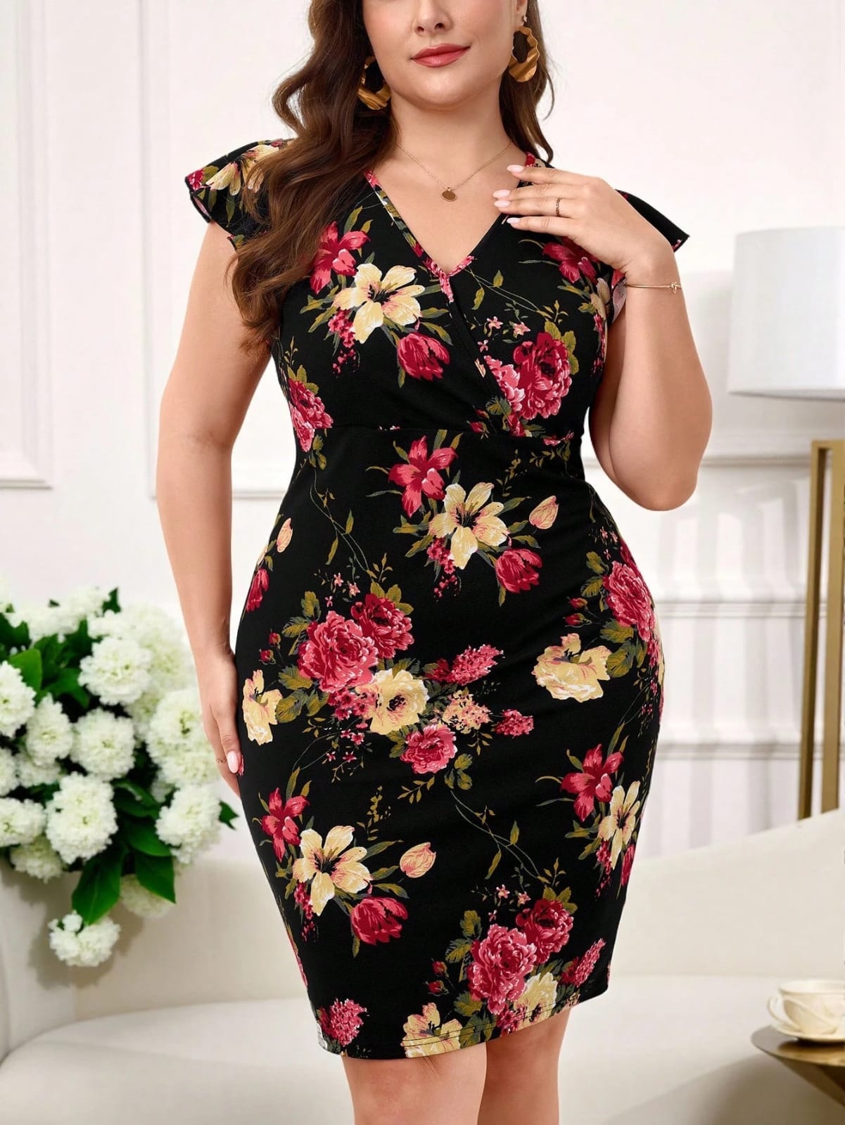VESTIDO DE MUJER CON ESTAMPADO FLORAL