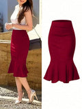 FALDA DE MUJER CON ESTILO DE SIRENA