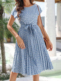 VESTIDO DE MUJER CON DOBLADILLO Y ESTAMPADO FLORAL