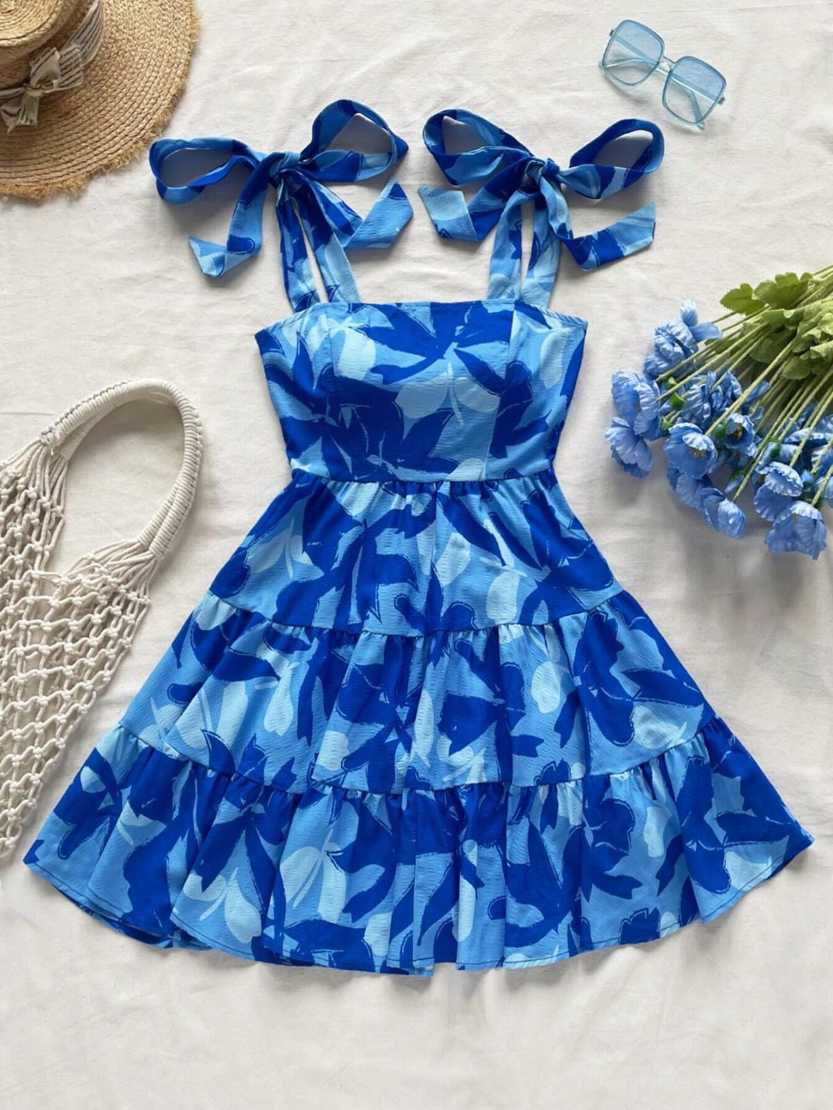 VESTIDO DE MUJER DE TIRANTES CON ESTAMPADO FLORAL