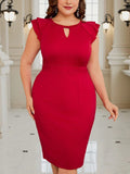 VESTIDO DE MUJER CON MANGAS DE VOLANTES