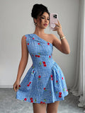 VESTIDO DE MUJER CON ESTAMPADO DE CEREZA