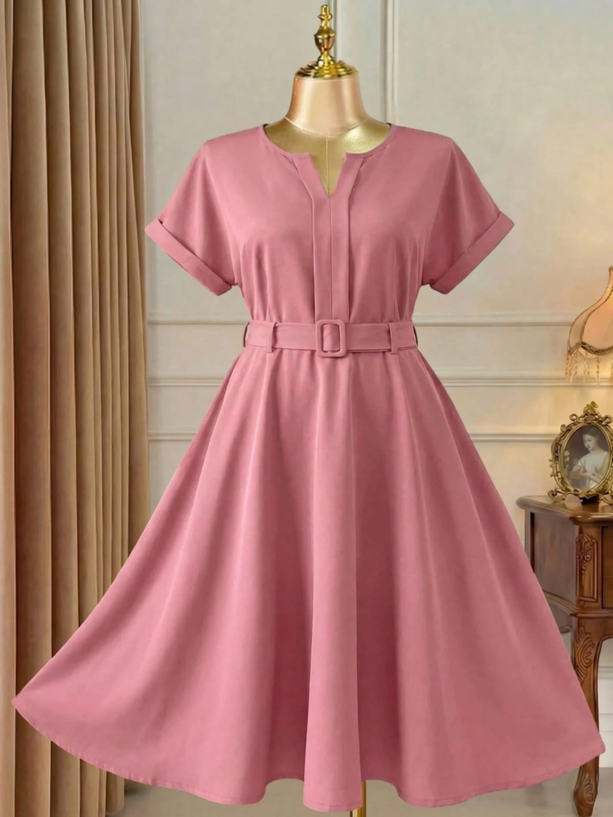VESTIDO DE MUJER CUELLO V