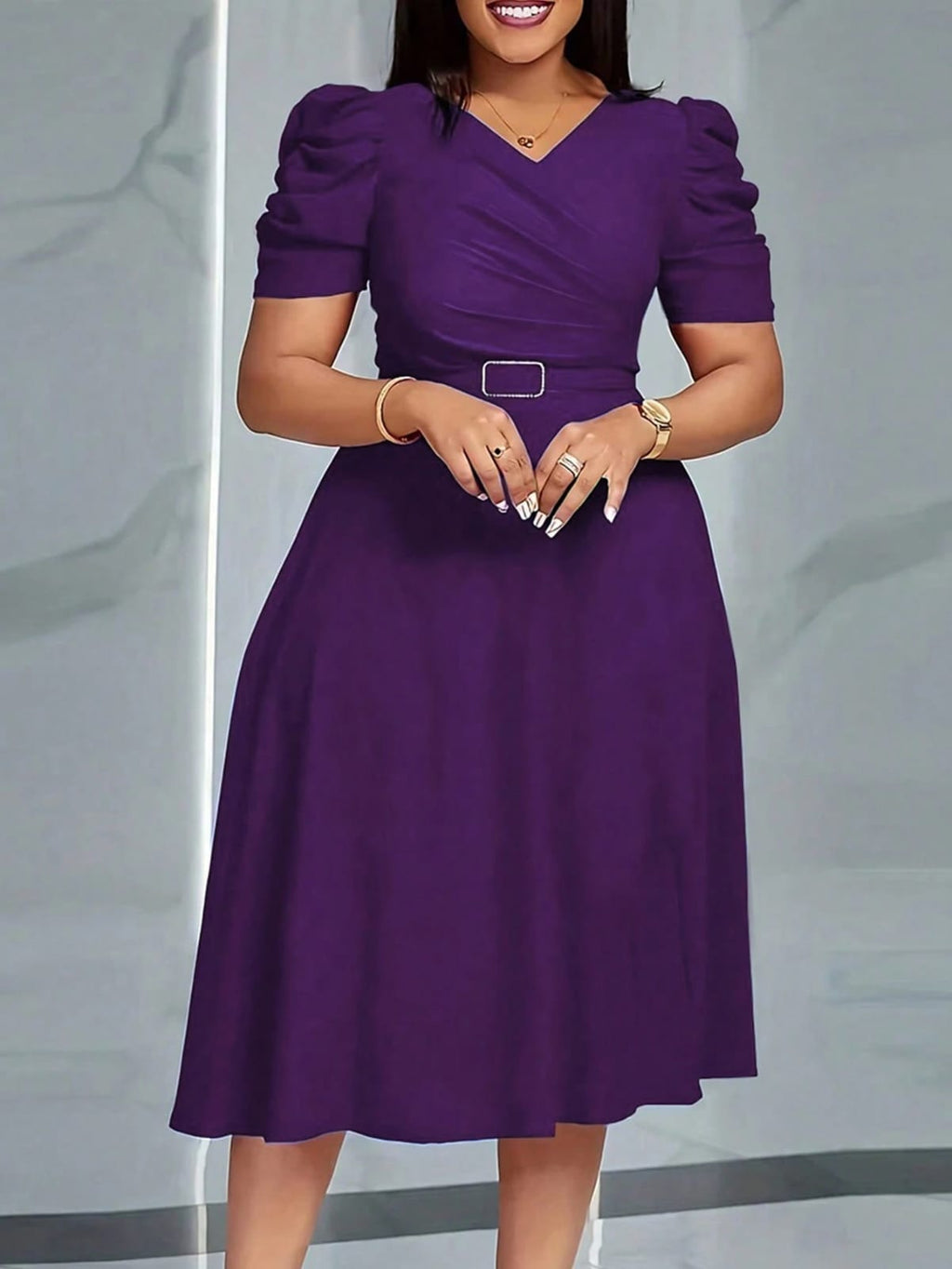 VESTIDO DE MUJER CON CINTURON