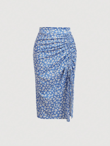 FALDA AZUL LARGA  TALLA L 00003874