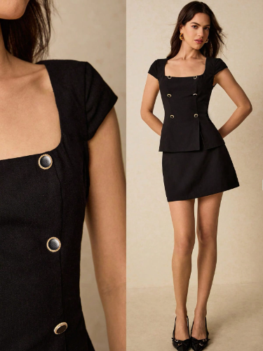 CONJUNTO DE FALDA COLOR NEGRO TALLA S 00001678