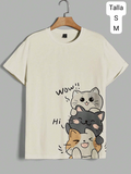 CAMISETA DE TRES GATITOS DE CABALLERO