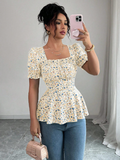 CAMISA COLOR AMARILLO CON DETALLES AZUL Y VERDE