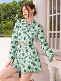 CONJUNTO DE CAMISA Y FALDA COLOR VERDE TALLA M 00000885