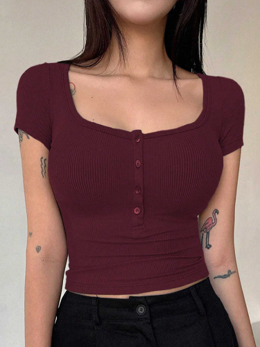 CAMISA DE MUJER COLOR VINO TALLA S 0005457