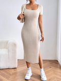 VESTIDO BEIGE LARGO TALLA PETITE S