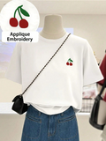 CAMISA BLANCA CON DISEÑO DE CEREZA TALLA M 0005963