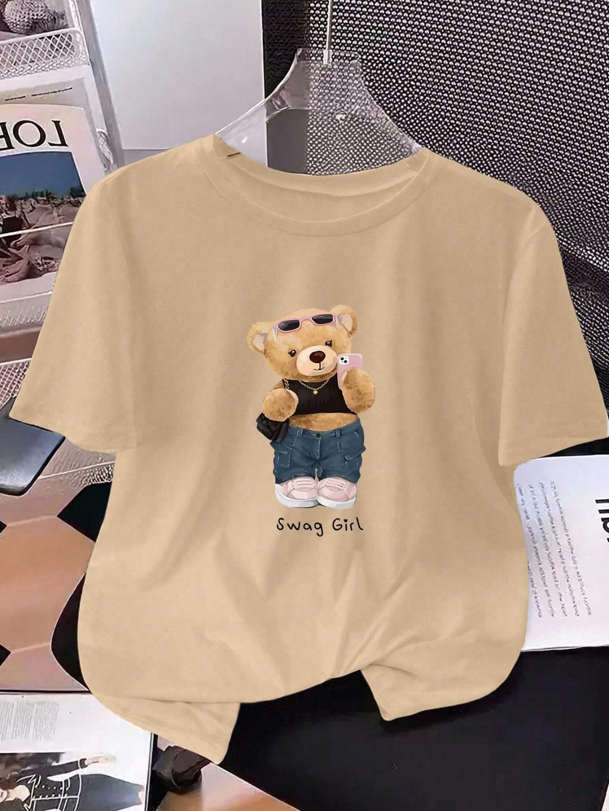 CAMISA DE MUJER CON DISEÑO DE OSO