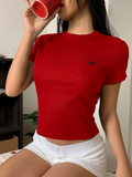 CAMISA ROJO CON MOÑITO NEGRO TALLA M 0004954