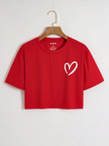 CAMISA ROJA CON DISEÑO DE CORAZON TALLA XS 0005827