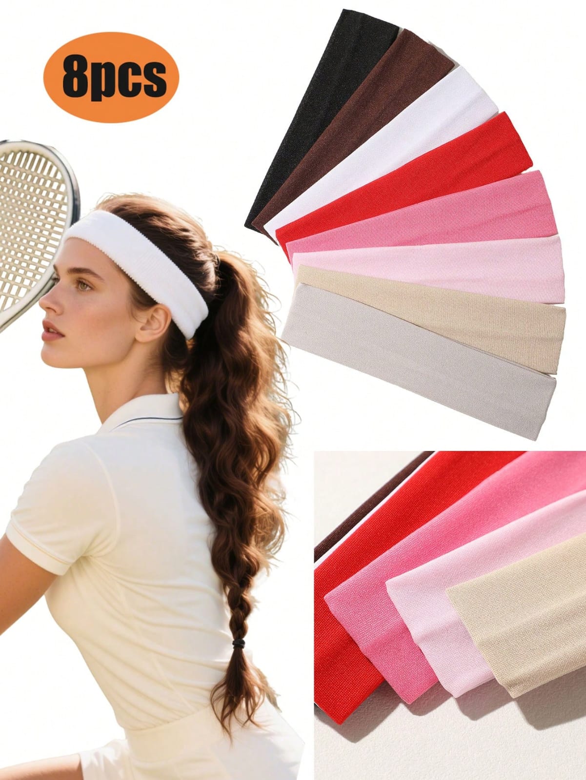SET DE 8 PIEZAS DE VINCHAS DE MUJER