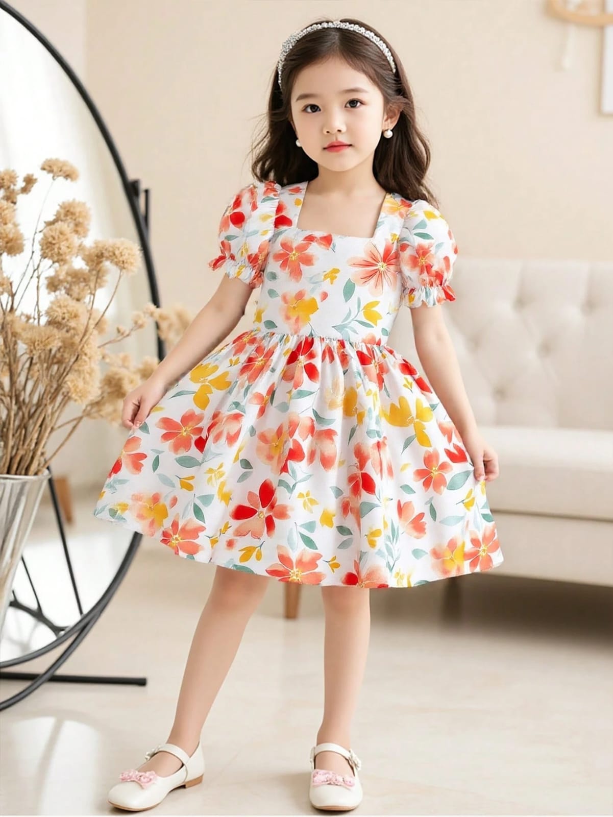 VESTIDO DE NIÑA FLOREADO