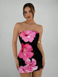 VESTIDO FLOREADO COLOR NEGRO