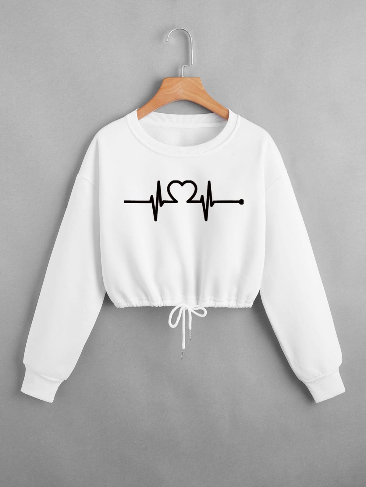 SUDADERA COLOR BLANCO DON DISEÑO DE CORAZON TALLA M 50000615