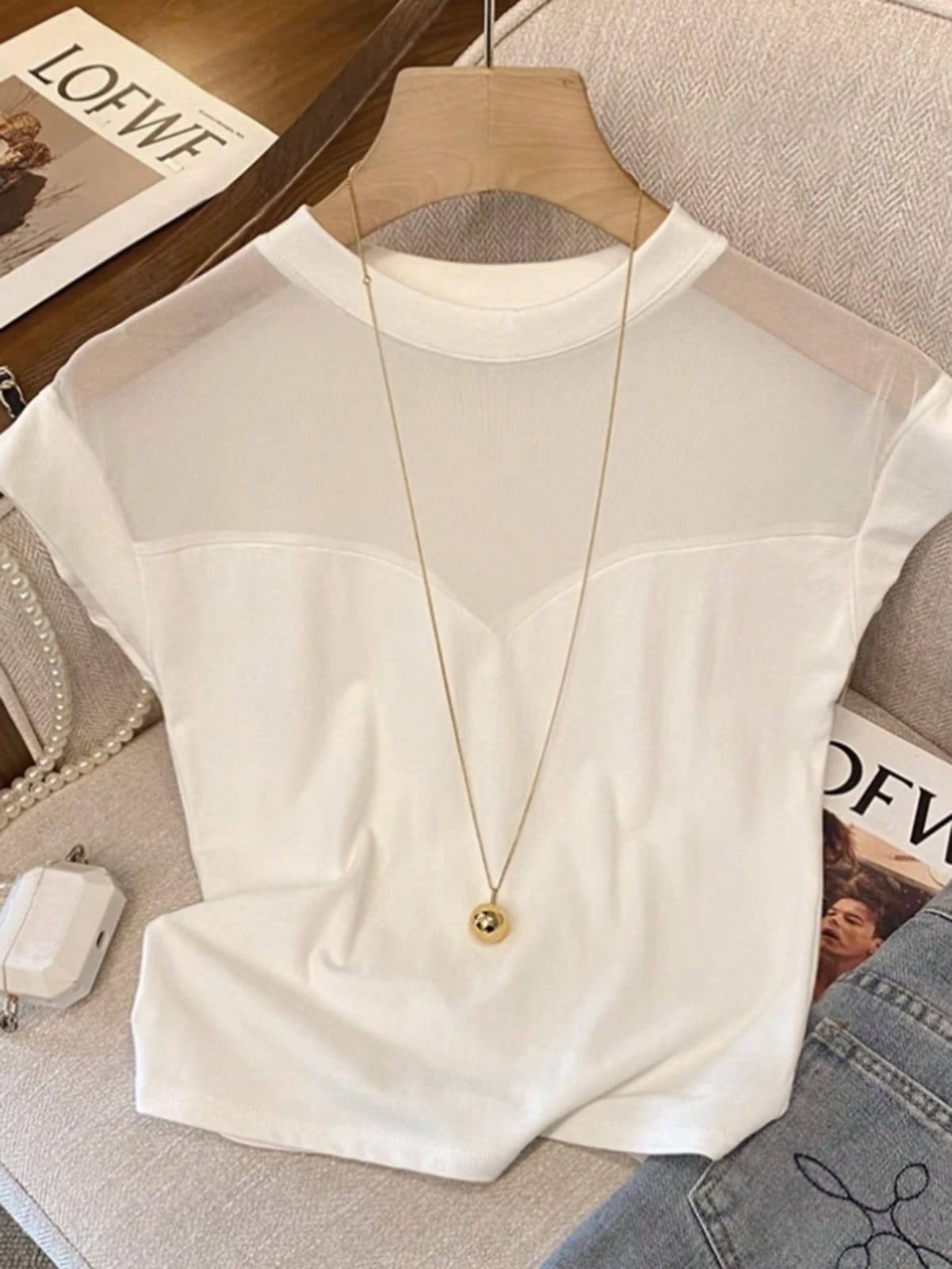 CAMISA COLOR BLANCA TALLA L 0007457
