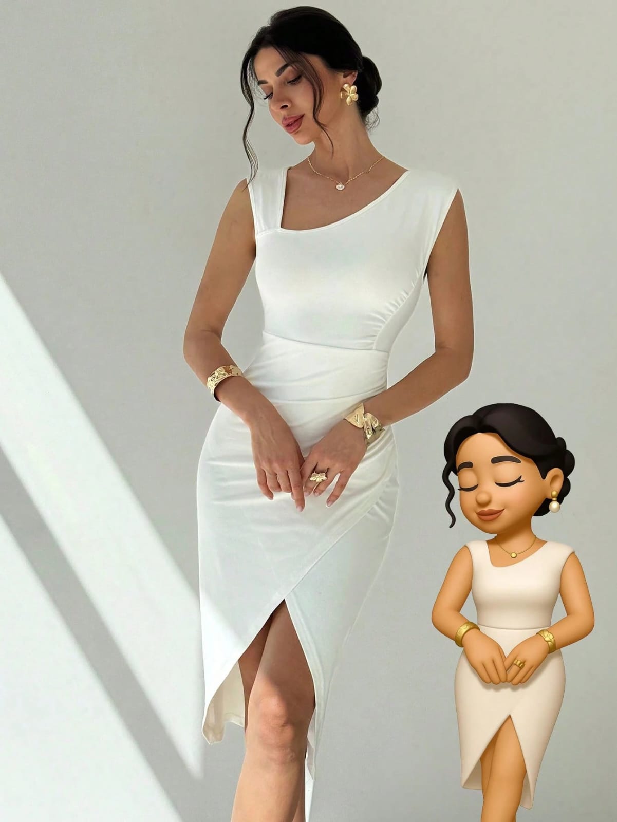 VESTIDO BLANCO TALLA M 0007348