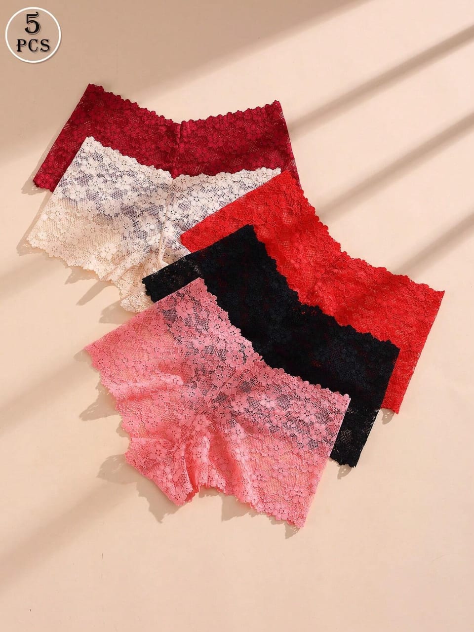 SET DE 5 PANTYS DE ENCAJE