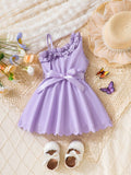 VESTIDO DE NIÑA COLOR MORADO TALLA 2 A 3 AÑOS 0006233