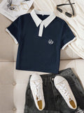 CAMISA DE MUJER COLOR AZUL CON BLANCO TALLA L 00007059