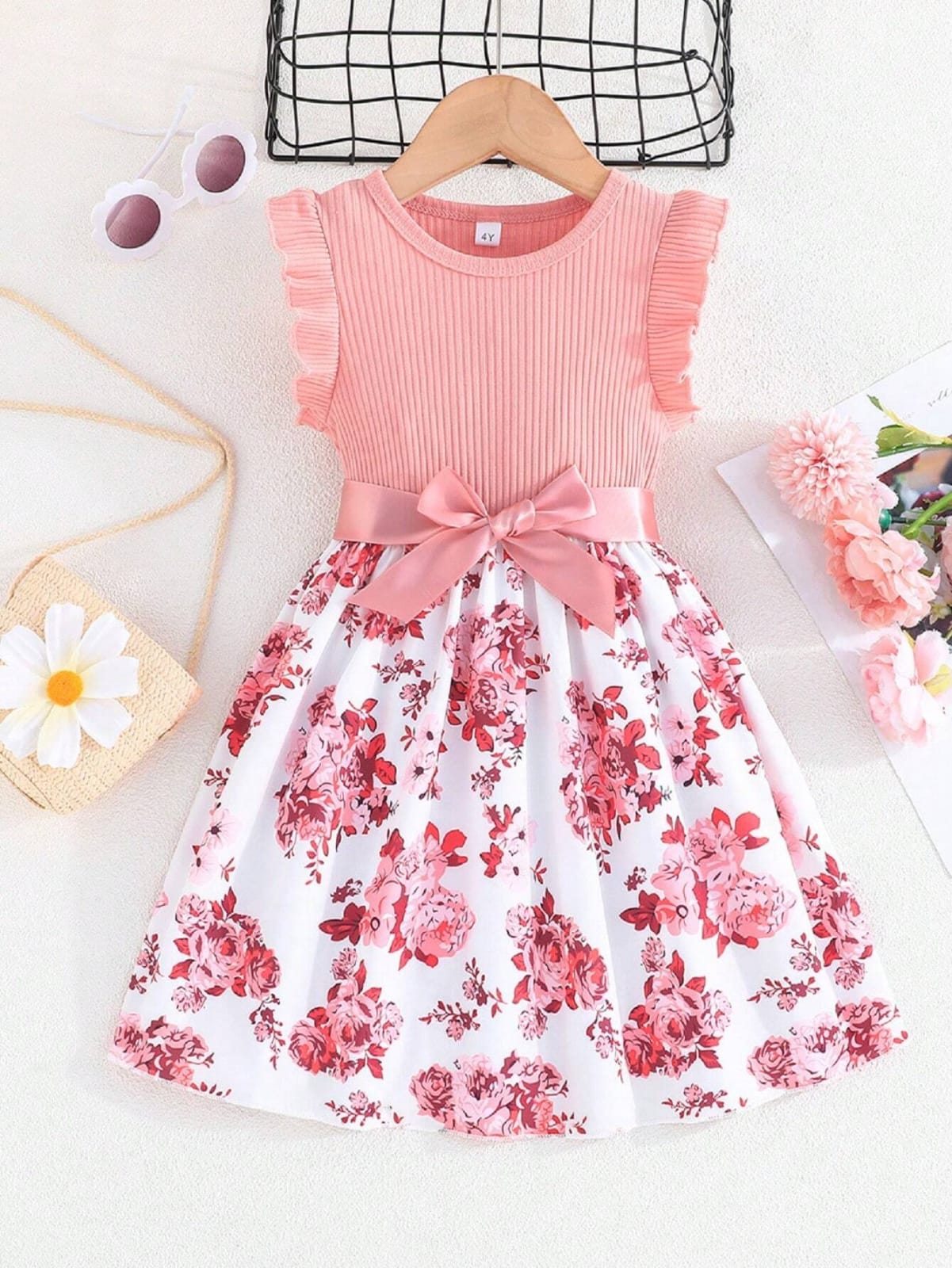VESTIDO DE NIÑA COLOR ROSADO TALLA 6 AÑOS 50000723
