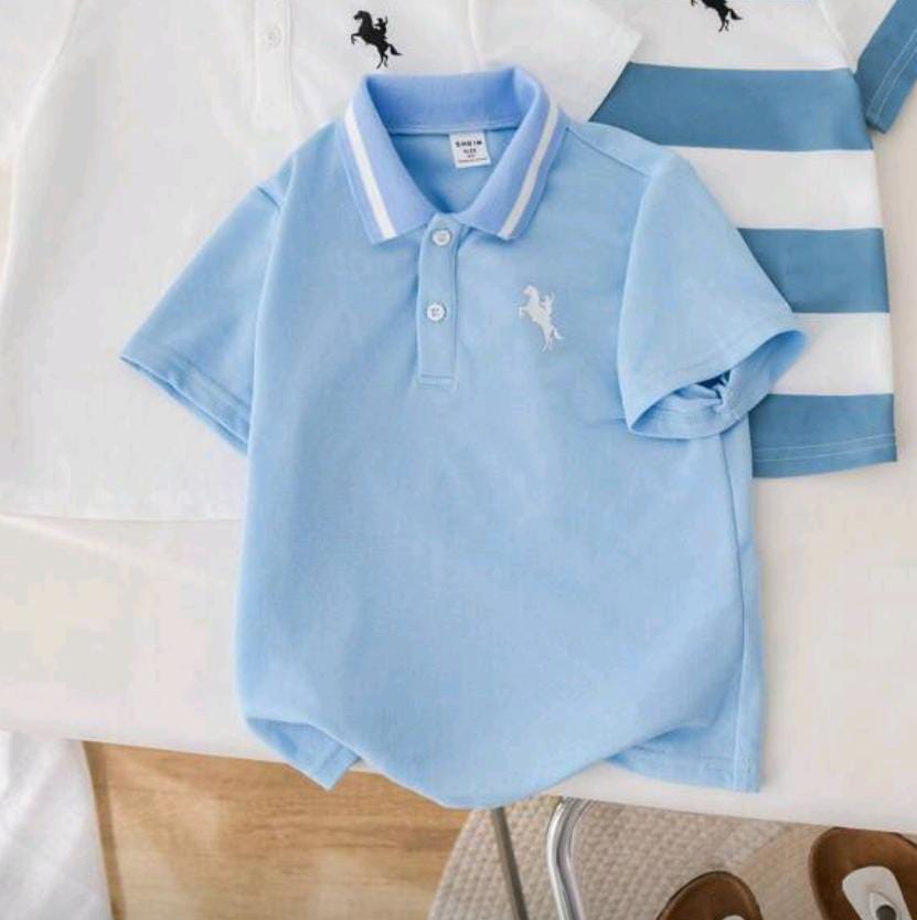 CAMISA CELESTE DE NIÑO TALLA 4 AÑOS  0007202