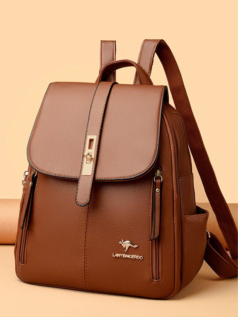 MOCHILA DE MUJER COLOR CAFE 0007653