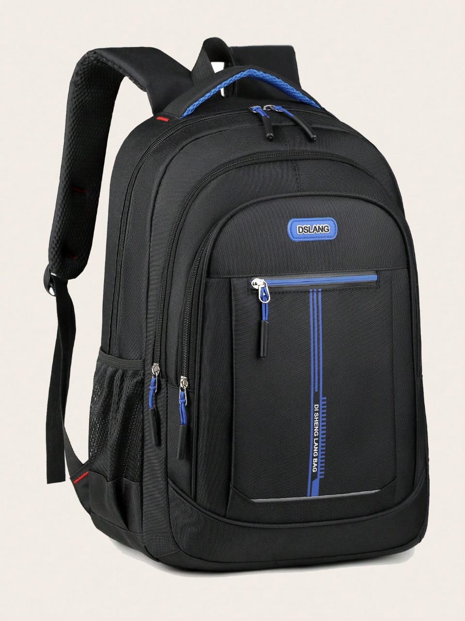 MOCHILA DE HOMBRE COLOR NEGRO Y AZUL 0007661