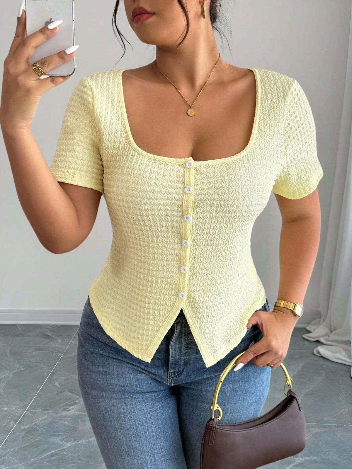 CAMISA AMARILLA DE MUJER