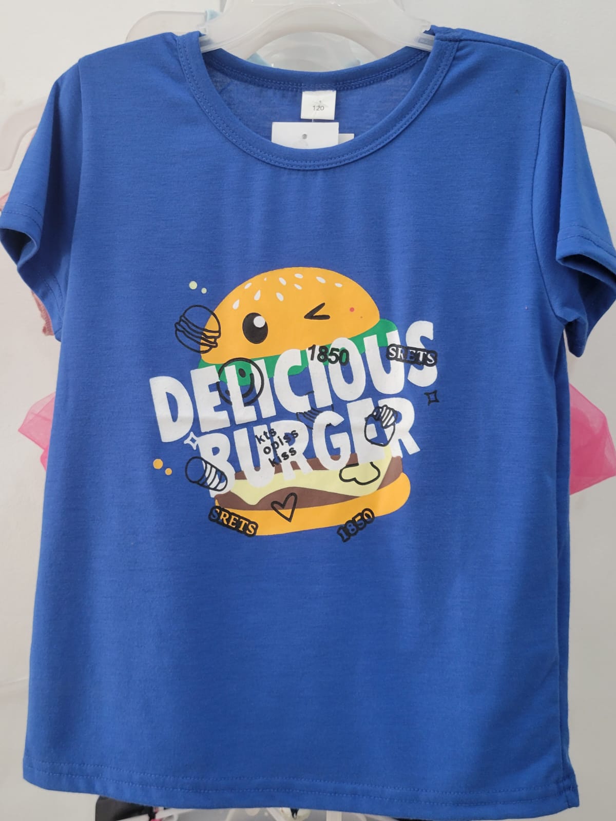 CAMISA AZUL DE NIÑO DELICIOUS BURGER TALLA 5 A 6 AÑOS 00000539