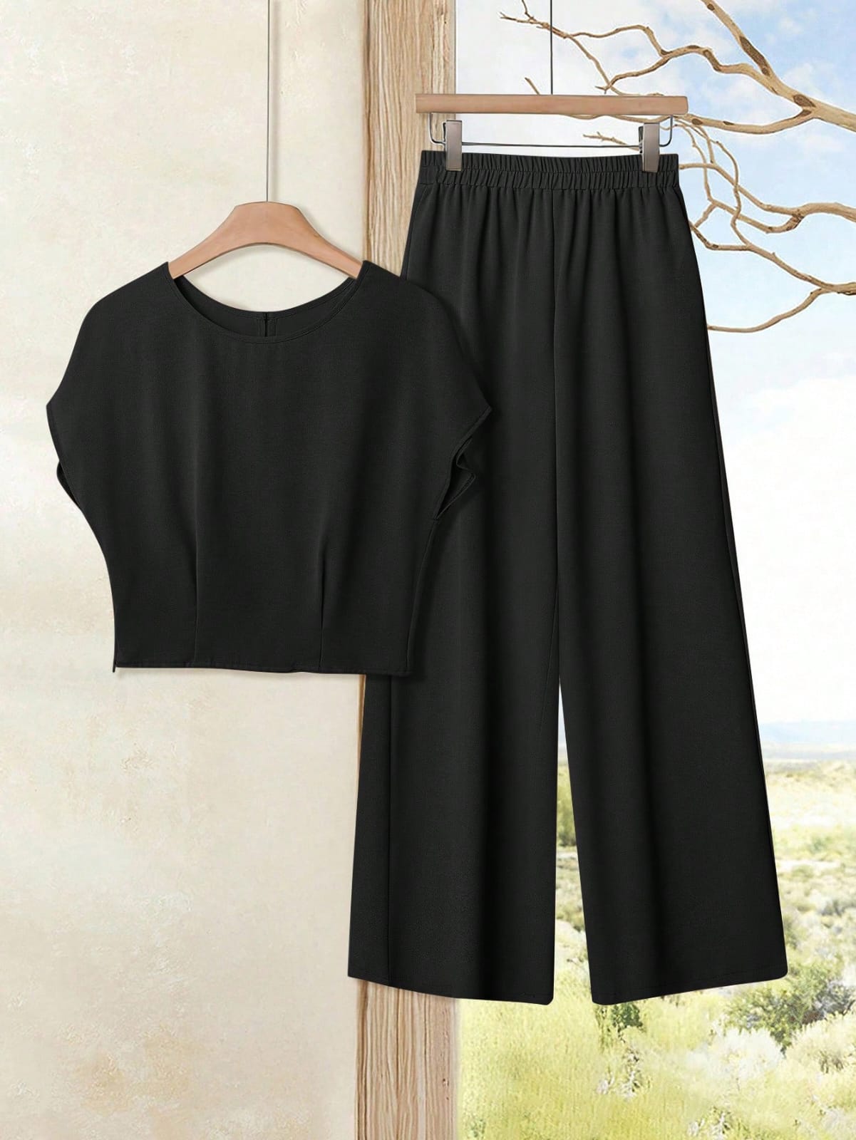CONJUNTO DE PATALONETA  COLOR NEGRO TALLA S 0007485