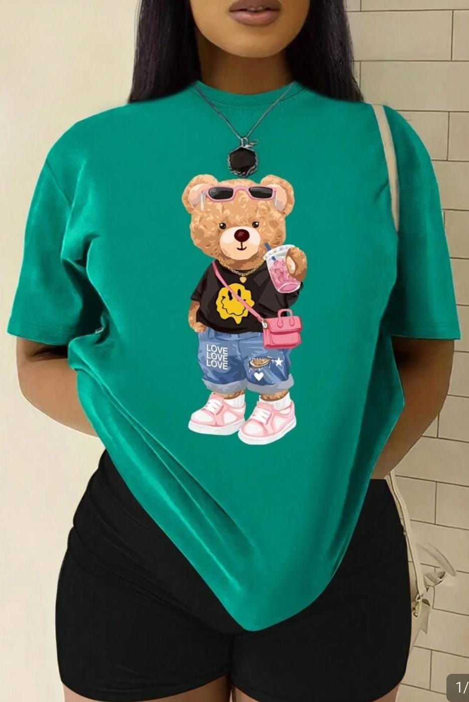 CAMISA DE MUJER CON DISEÑO DE OSO