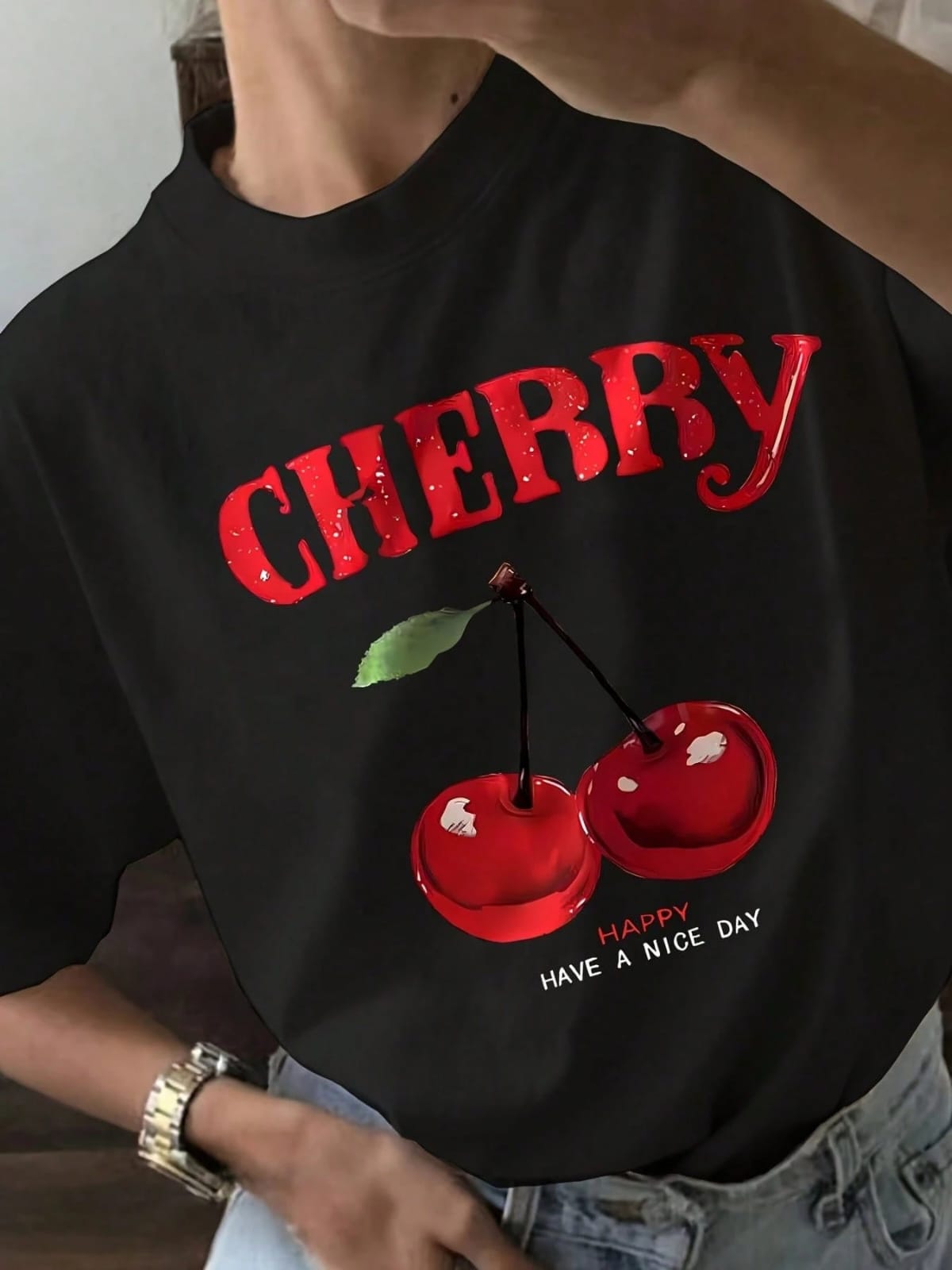 CAMISA DE MUJER  DE CHERRY HAVE A NICE DAY