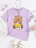CAMISA DE NIÑA COLOR MORADA TALLA 8 AÑOS 0007354