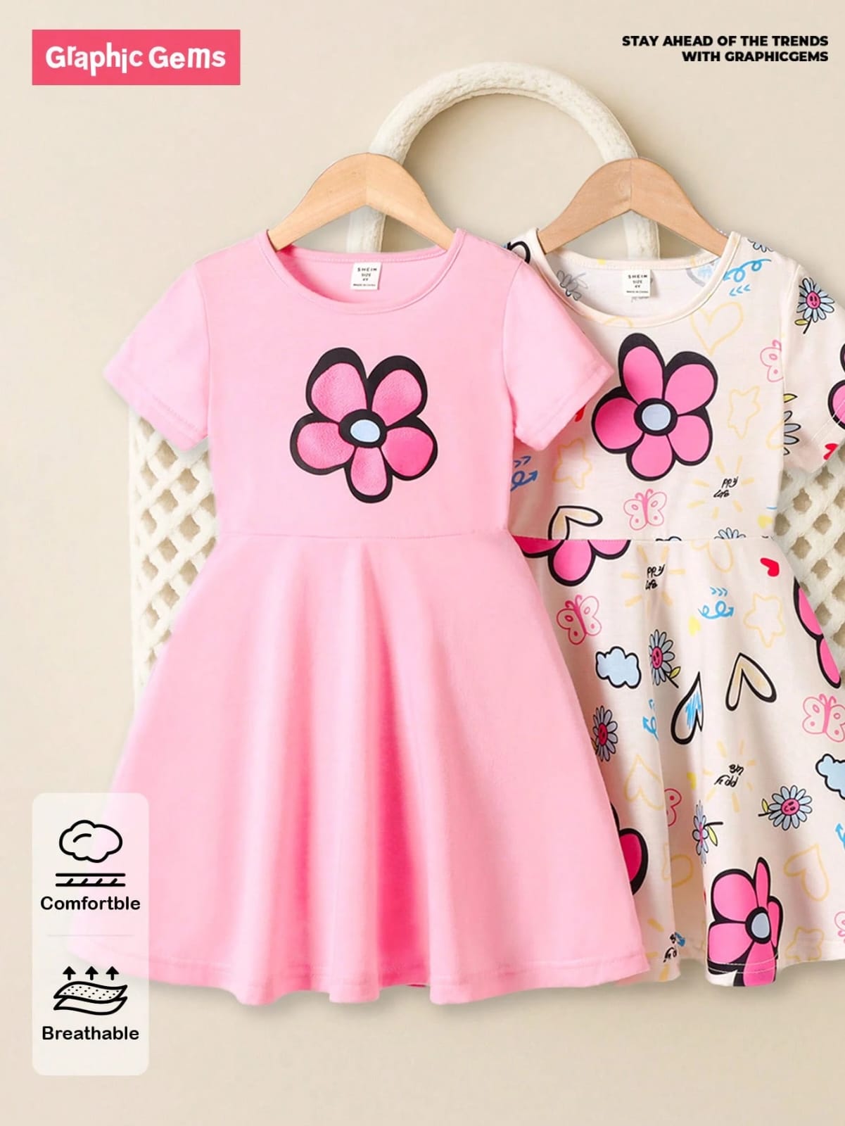 VESTIDO DE NIÑA COLOR ROSADO TALLA 5 AÑOS 50001199