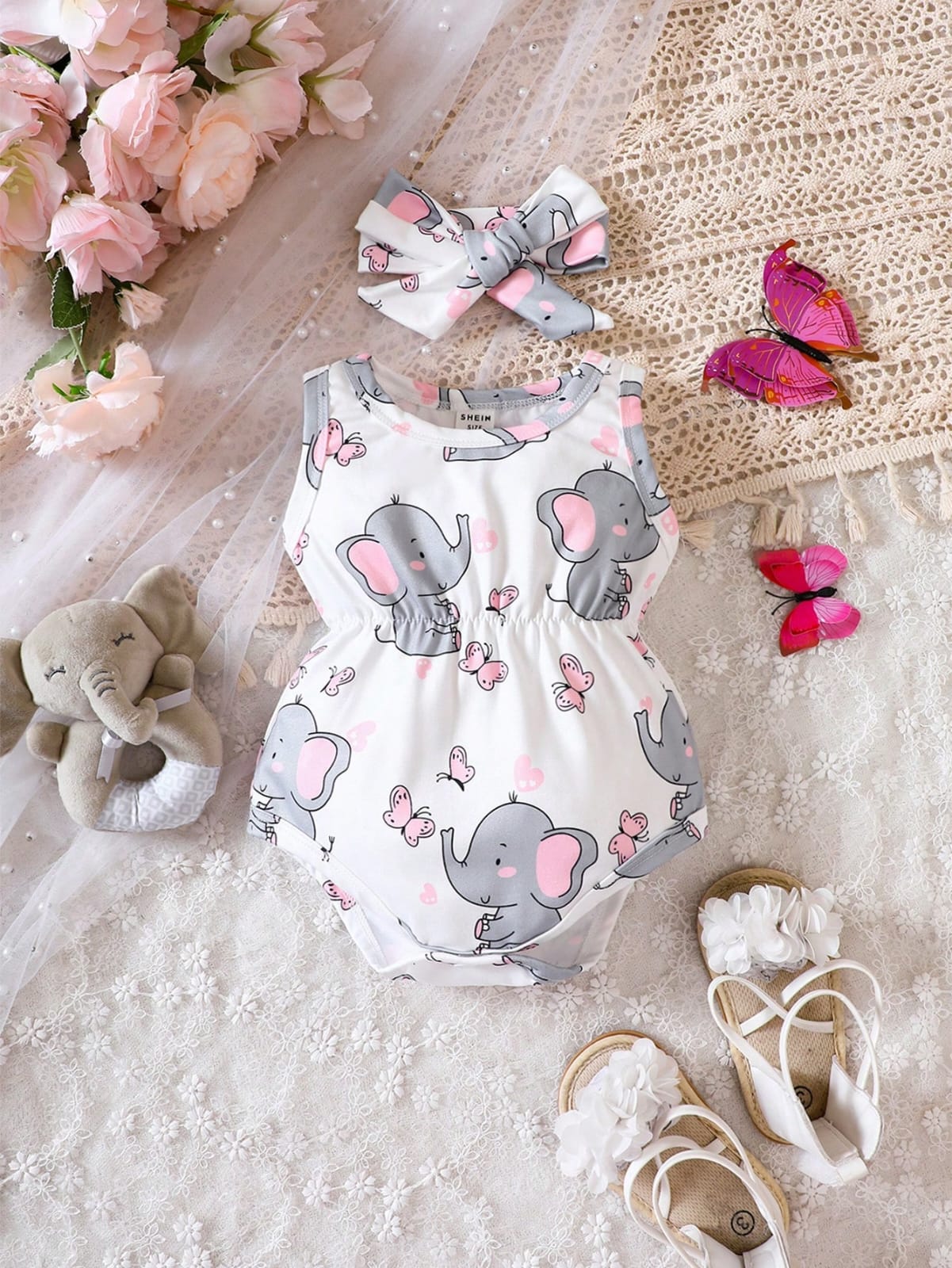MAMELUCO BEBE NIÑA COLOR BLANCO TALLA 3 A 6 MESES 50000242