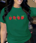 CAMISA CON DIBUJOS DE FRESA DE MUJER