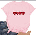 CAMISA CON FRESAS BORDAS DE MUJER