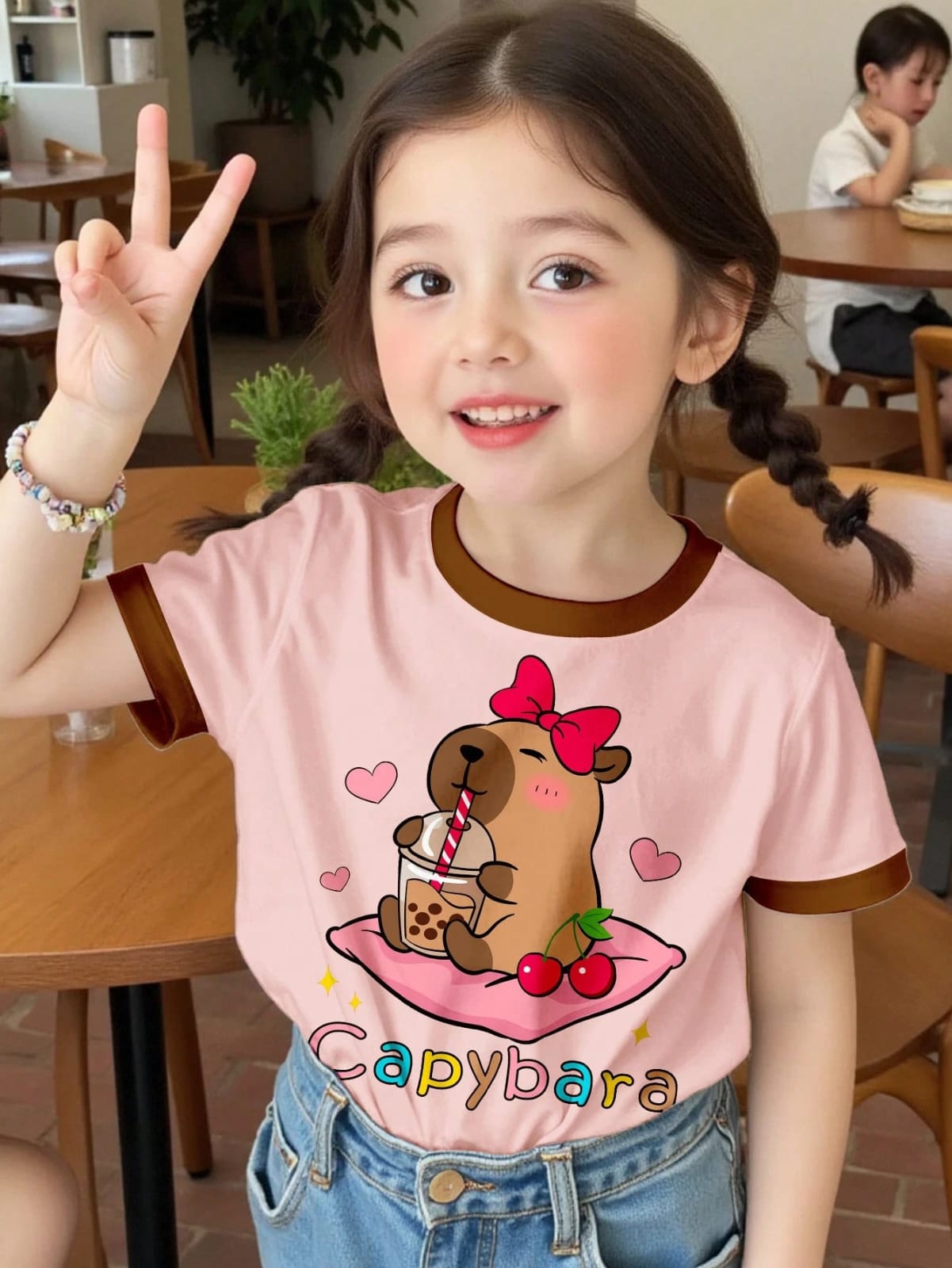 CAMISA DE CAPIBARA DE NIÑA TALLA 5 AÑOS 0007981